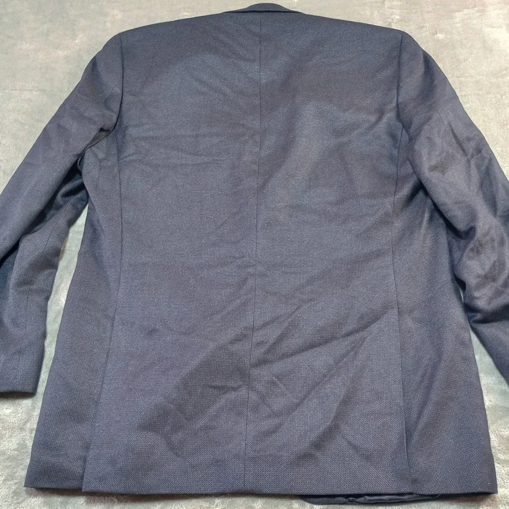 Van Heusen Sport Coat Mens‎ Sz 44 Long Navy Blue Lightweight Blazer Jacket